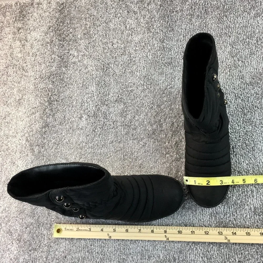Stuart Weitzman cold weather Rain‎ Snow black boots Slip On Women's Sz 8.5 N